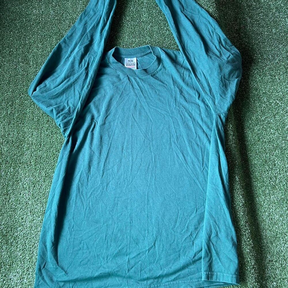 Pro-club Men's Green and Blue T-shirt